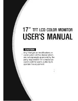 Preview for 1 page of Farenheit 17" TFT LCD Color Monitor User Manual