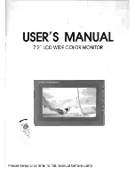 Farenheit 7.2" LCD Wide color monitor User Manual preview