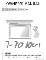 Preview for 1 page of Farenheit 7" TFT-LCD Color Monitor Owner'S Manual