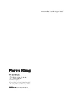 Preview for 108 page of Farm King 1600 Operator And Parts Manual