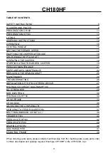 Preview for 4 page of Farmi Forest Corporation CH180HF Operation, Maintenance And Spare Parts Manual