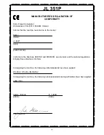 Preview for 4 page of Farmi Forest Corporation JL 351P Operation, Maintenance And Spare Parts Manual