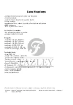 Preview for 10 page of FAZLEY PBP-06 User Manual