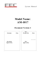 FEC AM-1017 System Manual preview