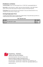 Preview for 12 page of Federal Signal Corporation FT200C-V Manual