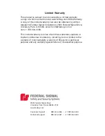 Preview for 2 page of Federal Signal Corporation G-SND-024-E Installation And Maintenance Instructions Manual