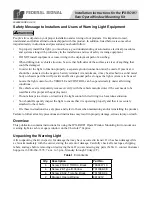 Preview for 1 page of Federal Signal Corporation IPX-ROW1 Installation Instructions