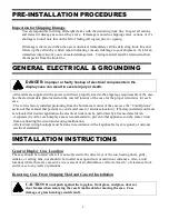 Preview for 5 page of Federal CRR4828 Installation & Operation Instructions