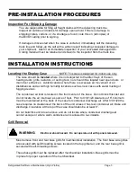 Preview for 6 page of Federal RSSD360 Installation & Operation Instructions