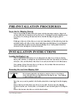 Preview for 5 page of Federal SNR482C-2 Installation And Operation Instructions Manual