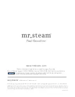 Preview for 12 page of Feel Good mr.steam 104495 Installation, Operation And Maintenance Manual