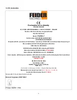 Preview for 30 page of Feider Machines 20210876326 Instruction Manual