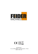 Preview for 14 page of Feider Machines FPO350 Original Instructions Manual