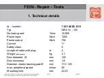 Preview for 13 page of Fein WSS14-125 Repair Information