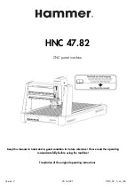 Felder Hammer HNC 47.82 Translation Of The Original Operating Instructions preview