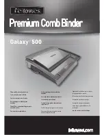 Fellowes Galaxy e500 Instructions Manual preview