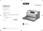 Fellowes Metal E-200r Instructions Manual preview