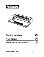 Fellowes PB100 Operating Instructions preview