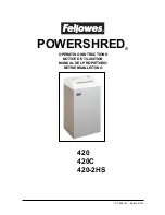 Fellowes Powershred C-420 Operating Instructions Manual preview