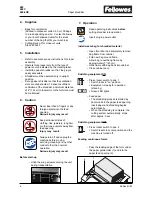 Preview for 6 page of Fellowes POWERSHRED C-480 Operating Instructions Manual