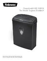 Fellowes Powershred H-8C User Manual preview