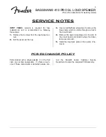 Preview for 4 page of Fender 410 PRO Service Manual