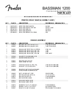 Preview for 12 page of Fender Bassman 1200 Service Manual