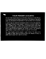 Preview for 6 page of Fender CONCERT User Manual