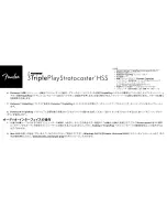 Preview for 27 page of Fender Fishman TriplePlay Stratocaster HSS Instruction Manual