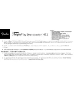 Preview for 31 page of Fender Fishman TriplePlay Stratocaster HSS Instruction Manual