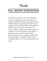 Preview for 3 page of Fender FULL MOON DISTORTION Manual