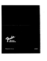 Preview for 20 page of Fender P-Bass 27-6100 Instruction Manual