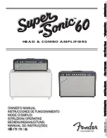 Fender Super-Sonic 60 Combo Owner'S Manual preview