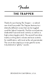 Preview for 3 page of Fender THE TRAPPER Manual