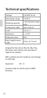 Preview for 34 page of Fenix Therm 105 Manual