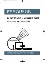 Ferguson M 3673 GC Operating Instructions Manual preview