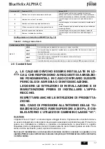 Preview for 17 page of ferolli BlueHelix ALPHA C Instructions For Use, Maintenance And Installation Manual