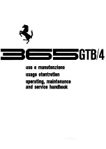 Preview for 2 page of Ferrari 1972 365 GTB/4 Operating And Service Manual