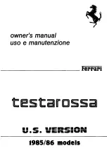 Preview for 3 page of Ferrari 1985 testarossa Owner'S Manual