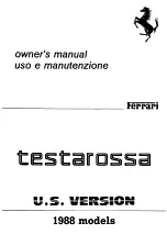 Preview for 3 page of Ferrari 1988 Testarossa Owner'S Manual