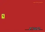 Ferrari 1995 F50 Owner'S Manual preview