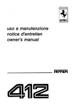 Preview for 2 page of Ferrari 412 Owner'S Manual