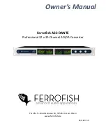 Ferrofish A32 DANTE Owner'S Manual preview