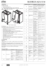 Preview for 44 page of Ferroli BLUEHELIX 25/32 K 50 Instructions For Use, Installation And Maintenance