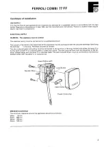 Preview for 2 page of Ferroli Combi 77 FF User Instructions