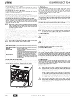 Preview for 44 page of Ferroli DIVAPROJECT F24 Instructions For Use, Installation And Maintenance