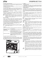 Preview for 64 page of Ferroli DIVAPROJECT F24 Instructions For Use, Installation And Maintenance