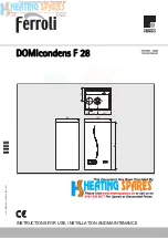 Ferroli DOMIcondens F 28 Instructions For Use, Installation And Maintenance preview