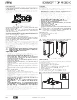 Preview for 60 page of Ferroli ECONCEPT TOP MICRO C Instructions For Use, Installation And Maintenance