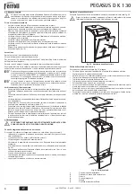 Preview for 6 page of Ferroli PEGASUS D 45 K 130 Instructions For Use, Installation And Maintenance